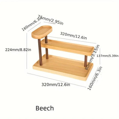 Multi-Layer Wooden Storage Rack, Desktop Ornaments