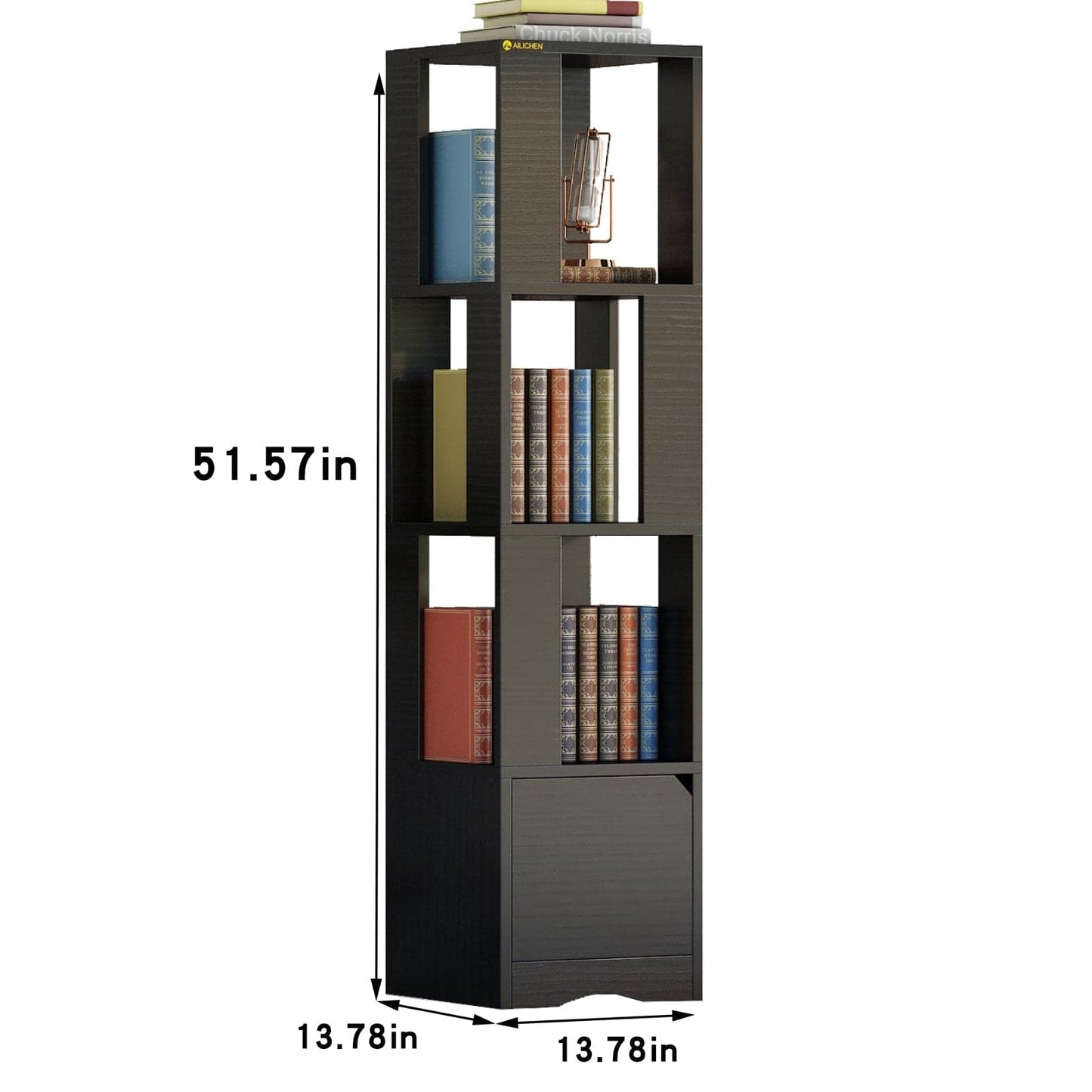 Bookshelf Storage Cabinet Record Player Stand Bathroom Cabinet with Shelves